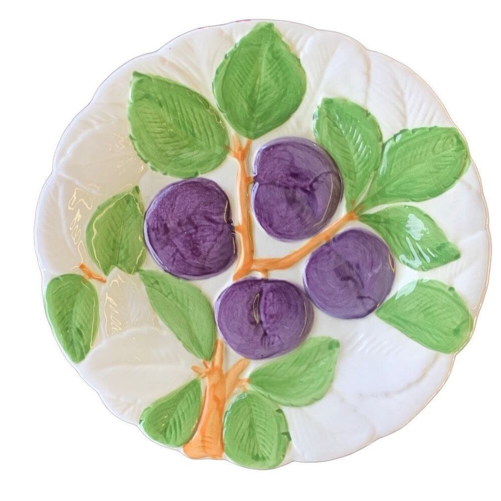 Vintage Shafford 1987 Fruit Du Jour Plate Stock 8981 Made In Philippines Classic - Picture 2 of 9